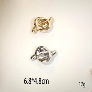 European knot style zinc alloy hair clips in gold and silver finish for women