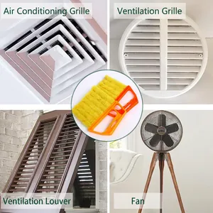 Orange 3-blade blind cleaner tool for AC vents, fans and shutter dusting
