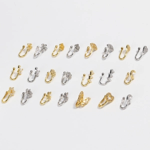 Clips de nez en cuivre en forme de U avec zircons, motifs papillon et étoile
