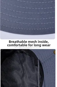 Détail d'un chapeau de soleil avec doublure en mesh respirant et coutures renforcées