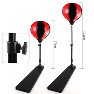 Adjustable kids boxing speed ball set with gloves, height range 67cm to 103cm
