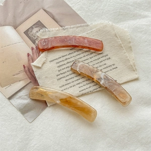 Acetate Marble Pattern Hair Clip Side Bangs Barrette Elegant Simple Hairpin Headwear For Women Girls