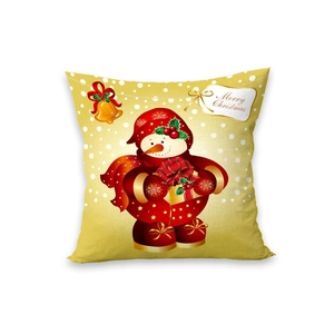 Fodera per cuscino natalizia dorata in morbido peluche per decorazioni festive di casa
