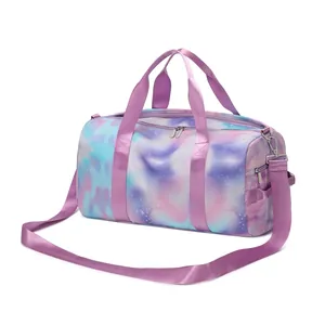 Sac de voyage étanche à grande capacité avec imprimé graffiti coloré et bandoulière