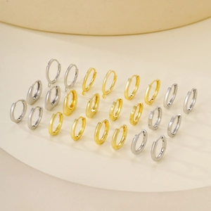 Accessori per Orecchini a Cerchio Rotondi in Rame Minimalisti per la Creazione di Gioielli Fai-da-te Componenti Galvanici