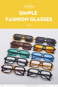 Detailed grid showing aviator sunglasses in various colors including leopard and transparent