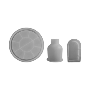 3-piece striped tray and arch vase silicone molds for DIY resin and candle casting