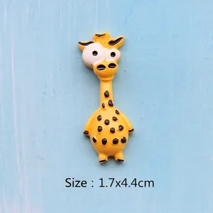 Detail shot of cartoon giraffe resin charm 1.7x4.4cm for DIY craft and phone case