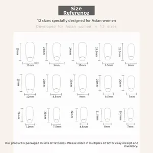 Guide des tailles pour ongles léopard avec 15 dimensions précises et détaillées