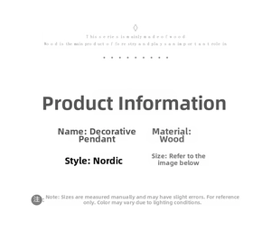 Detailed specifications for Nordic style wooden Christmas tree hanging decoration