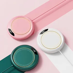 Scaldatazze elettrico intelligente con display digitale in rosa bianco e verde