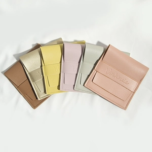 Premium PU leather jewelry pouches in multiple colors with snap button closure for necklaces