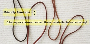 Detail of multi-toned brown suede cords for kids hair accessory organizer display