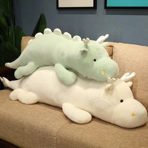Dragon Plush Toy Long Sleeping Pillow Soft Stuffed Animal Dinosaur Home Decor Gift For Kids