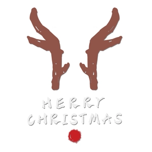 Minimalist Reindeer Antler Christmas Static Glass Sticker Merry Christmas Wall Decor