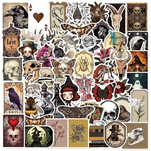 Gothic Stickers Dark Romantic Graffiti Decals PVC Waterproof For Laptop Guitar Luggage Scrapbooking DIY Retro Style