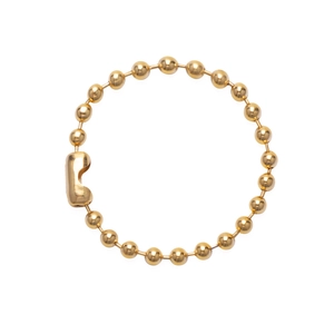 Hip Hop Titanium Steel Round Bead Chain Bracelet For Men Women Fashion Metallic Versatile Ball Link Jewelry