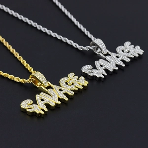 Iced out SAVAGE μενταγιόν κολιέ με στριφτή αλυσίδα σε χρυσό και ασημί hip hop στυλ