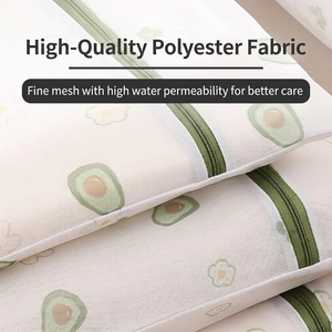 Thickened laundry bag with avocado daisy print and fine mesh polyester fabric