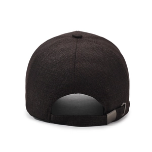 Casquette de baseball marron foncé pour hommes avec boucle réglable et tissu texturé