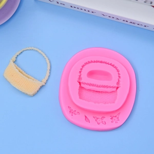 Pink silicone flower basket mold for DIY cake fondant and chocolate baking