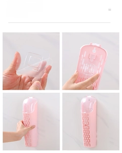 Guida all'installazione a parete per portaposate in plastica rosa e organizer da cucina