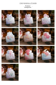 Close-up of 10 assorted 3D floral greeting cards with artistic die-cut flower designs