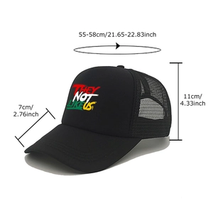 Hip-hop snapback hat featuring They Not Like Us graffiti text and breathable mesh back