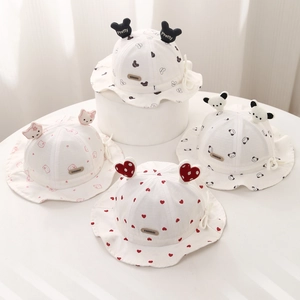 Chapeaux bob pour bébés avec oreilles de Mickey et cordon de serrage réglable