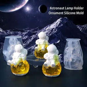 Stampo In Silicone Per Base Lampada Luna Astronauta Resina Epossidica DIY Tema Spaziale Ornamento Da Scrivania Regalo
