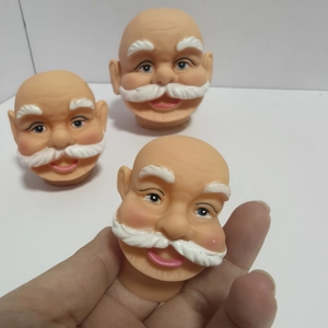 DIY 3D vinyl Santa Claus head accessories for Christmas craft ornaments and dolls