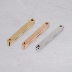 Rectangular Long Bar Pendant Connector 304 Stainless Steel Polished Blank DIY Jewelry Making Findings Components Accessories