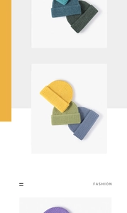 Dettaglio della trama a costine su vari berretti colorati per l'autunno e l'inverno