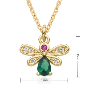 Detailed size view of tiny turtle pendant showing 13mm height and 15mm width