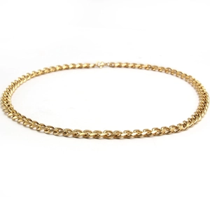 Polished gold Cuban link chain necklace for men with durable lobster clasp in hip-hop style