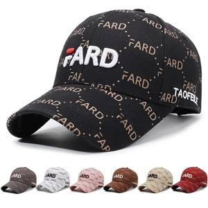 Baseball Cap Cotton Letter Embroidery FARD Full Print Adjustable Sun Protection Outdoor Sport Streetwear Unisex Hat