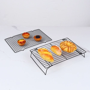 Baking Cooling Rack Rectangular Non-Stick Carbon Steel Grid For Bread Cake Cookies Oven Safe