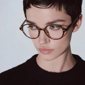 Retro Oval Optical Glasses Anti Blue Light PC Frame AC Lens Vintage Round Eyewear Women Men