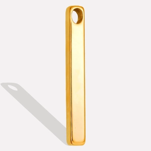 Minimalist Rectangular Bar Pendant 304 Stainless Steel Polished 3D Column Charm Jewelry Finding Accessory For Men Women