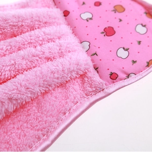 Essuie-mains suspendu en polaire corail rose avec motif pomme pour la cuisine
