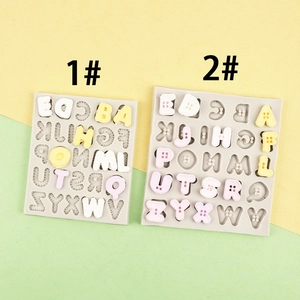 Stampi in silicone per bottoni alfabeto per decorazione torte e fondente con numeri