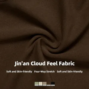Close-up of soft cloud-feel fabric for yoga sports bra with 4-way stretch texture