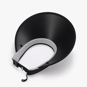 Visiera parasole nera pieghevole per protezione UV con design aperto traspirante