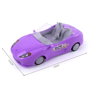 Purple remote control convertible toy car for girls measuring 23cm long and 9.5cm wide