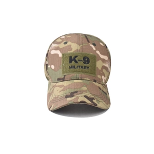 Jungle camouflage K-9 Military tactical baseball cap with 3D embroidery and curved brim