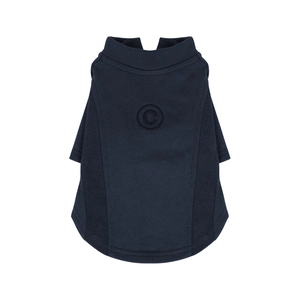 Gilet sportivo per animali blu navy con rete e ricamo logo C per cani di piccola taglia