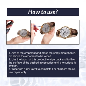 Detailed step-by-step usage instructions for jewelry cleaner on watch and rings