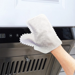Disposable Cleaning Gloves Non-woven Fabric Dishwashing Wipes Dry Wet Dual Use Kitchen Household Scouring Pad Wavy Edge