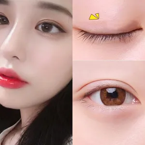 Natural double eyelid styling cream for a seamless look with eyes closed and open effect