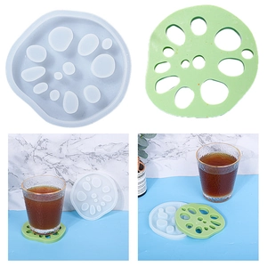 Lotus Root Shape Silicone Mold For DIY Coaster Resin Casting Handmade Soap Candle Making Flexible Reusable Tools